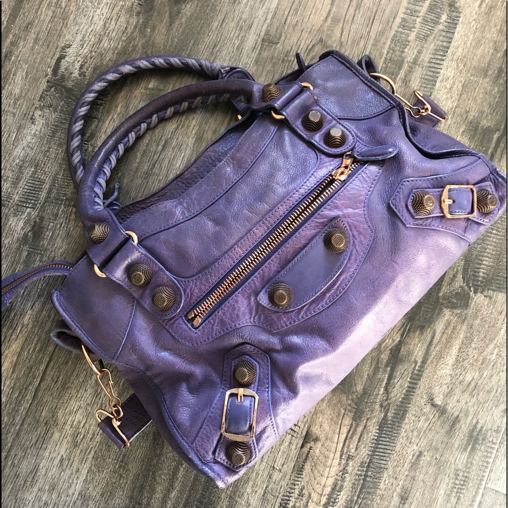 Purple balenciaga city